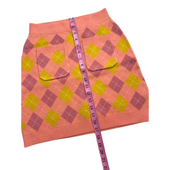Free People Argyle Viola Sweater Skirt Mini Size Small NWT - Picture 8 of 12